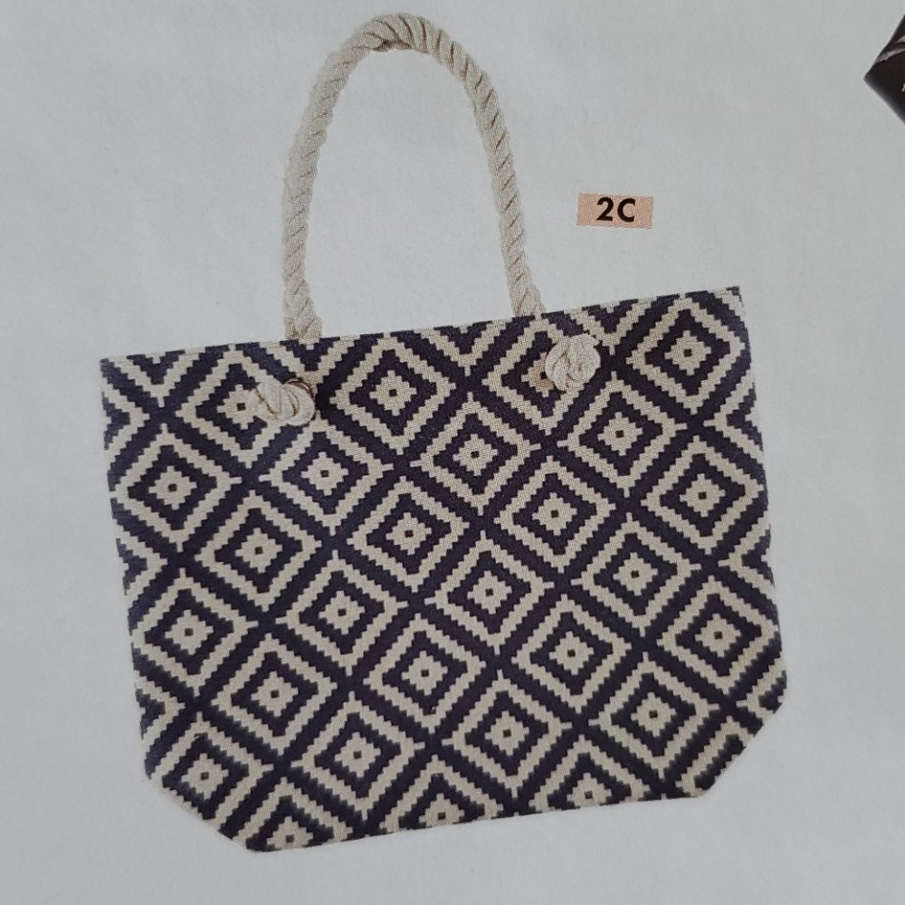 Summer & Rose Navy Diamond Tote